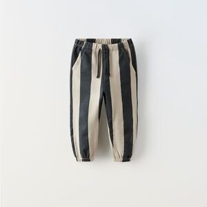 DISO Zara thick black stripped jogger pants size 4/5 or 5/6